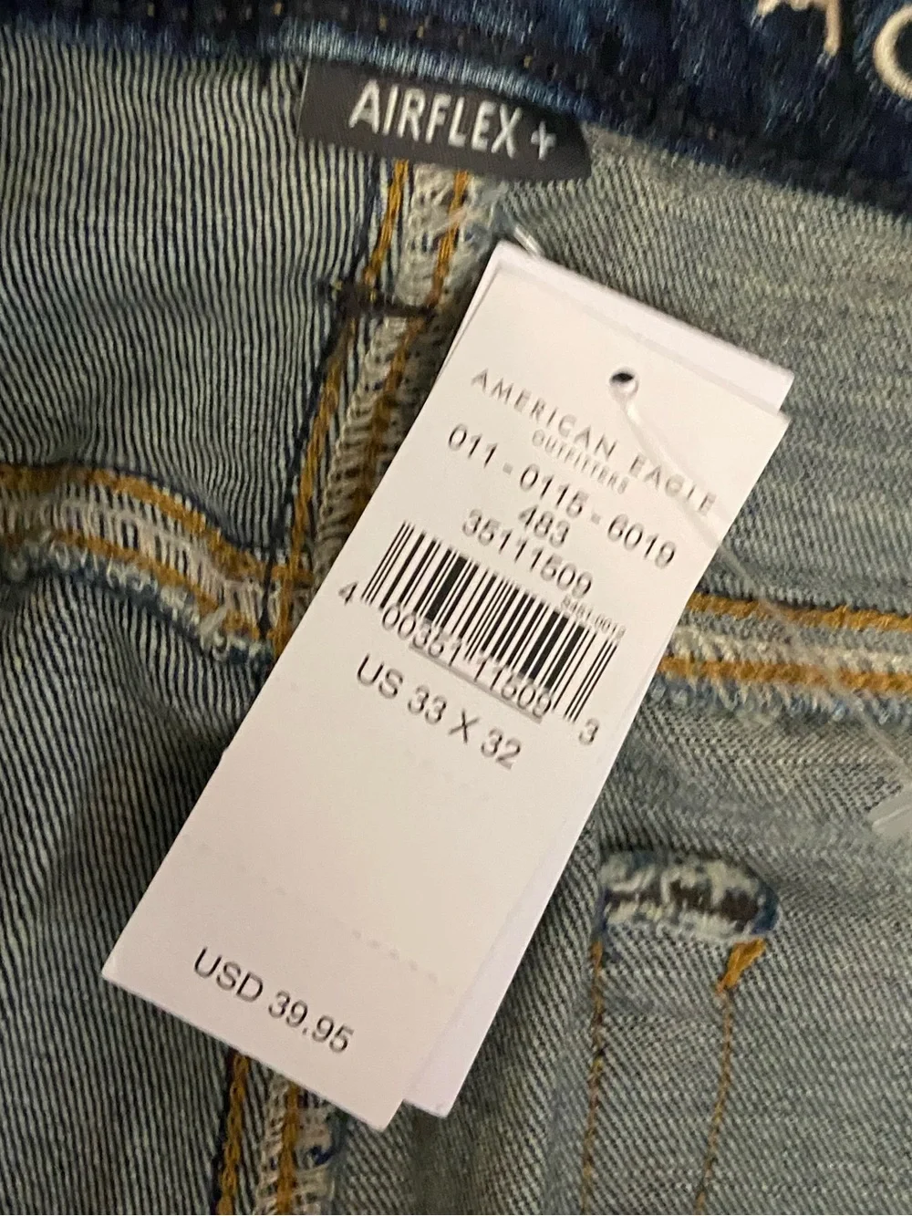 NWT American Eagle Men’s Bootcut Jeans, Size 33x32 - Picture 5 of 7